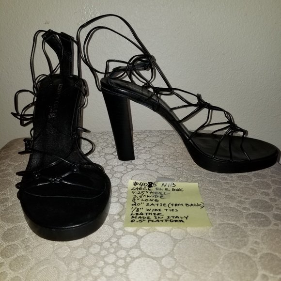 #4025 NIB Kenneth Cole Black Leather Gladiator 7.5 - Picture 10 of 16